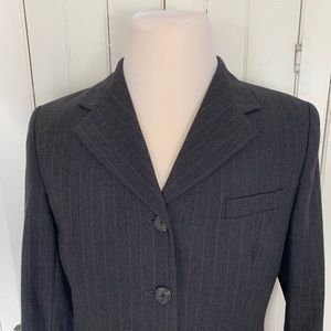 Lauren Ralph Lauren gray wool pinstripe blazer size 16